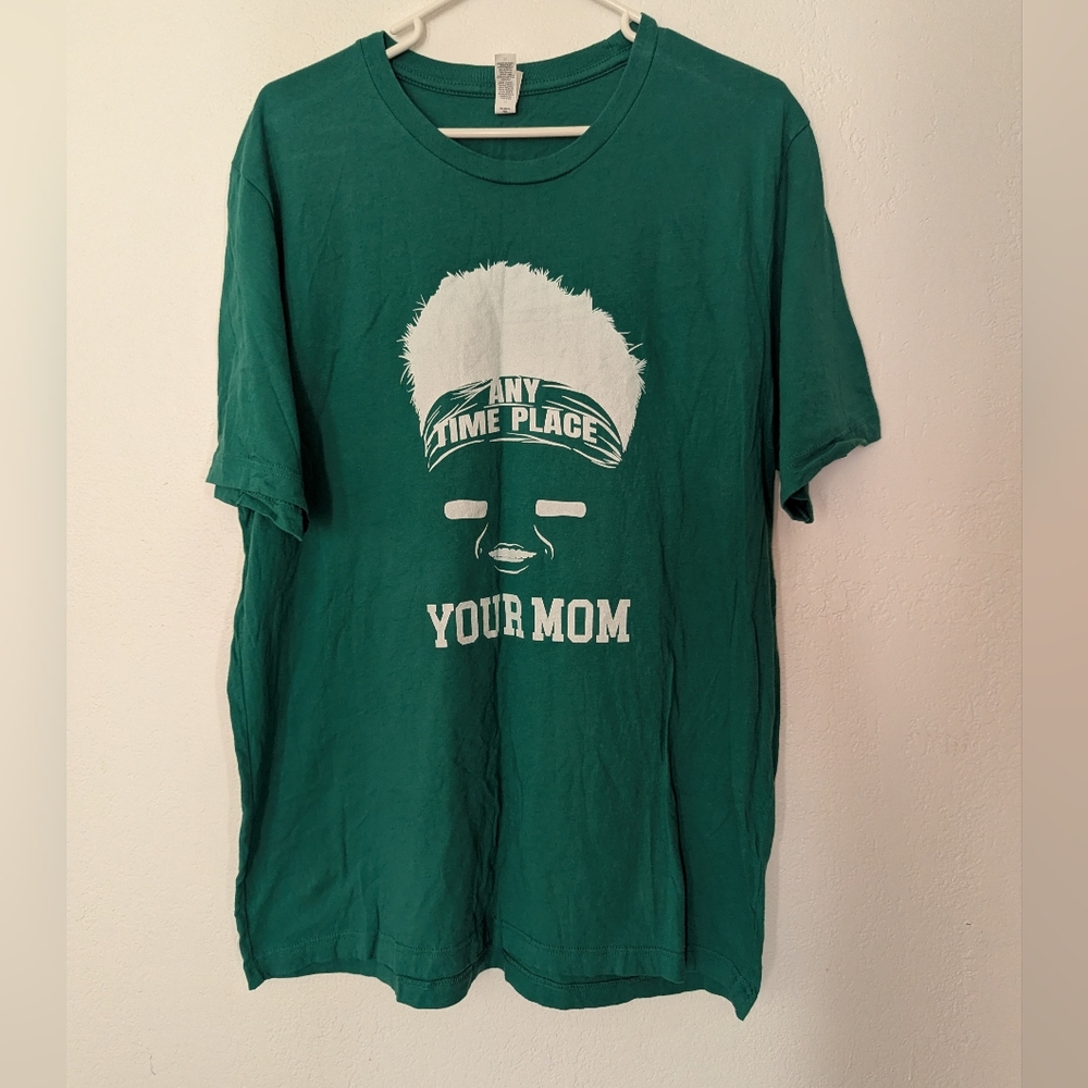 Barstool Any Time Place Your Mom New York Jets Zach Wilson T Shirt XL Green
